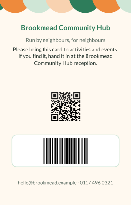 Community Circle portrait back with fictional example details