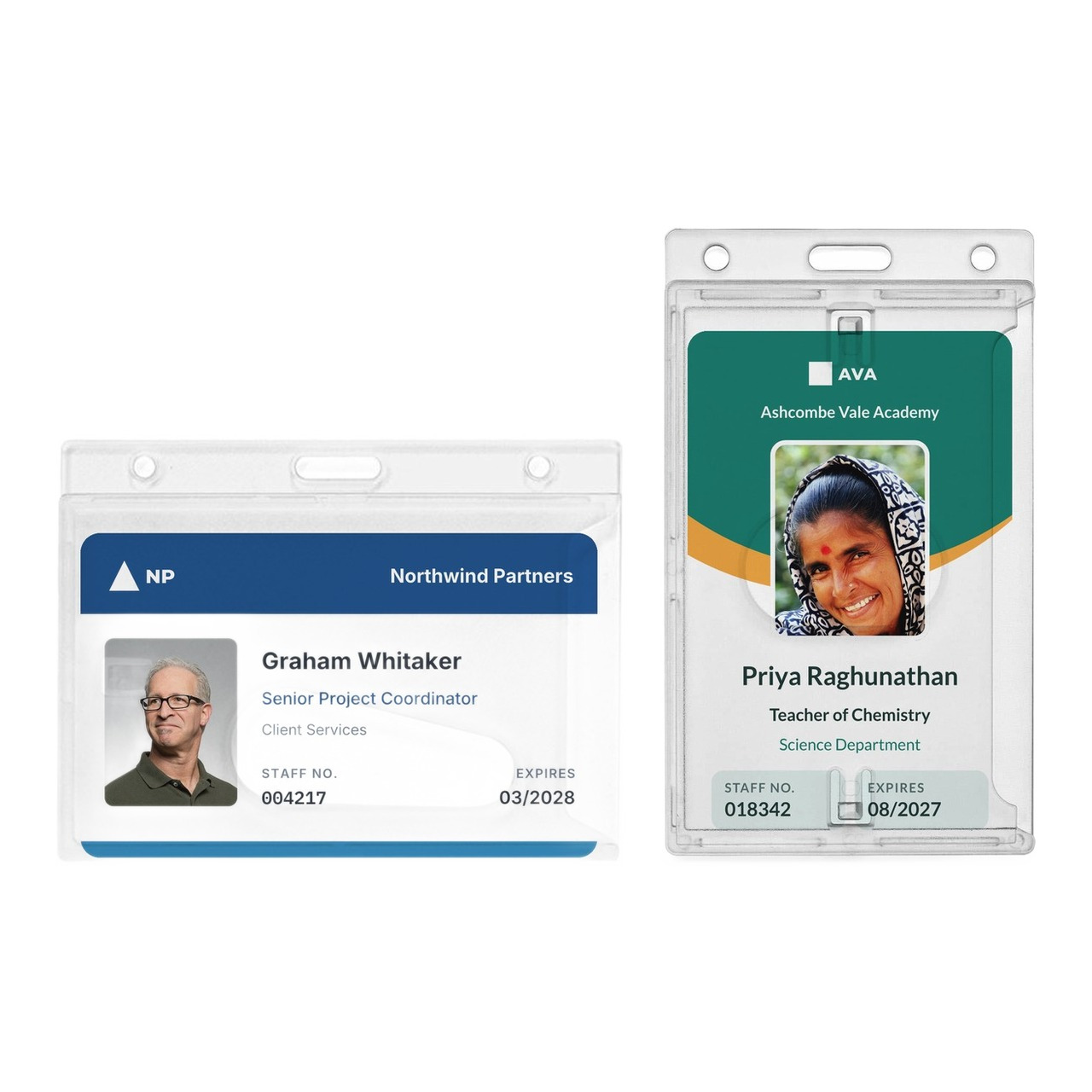 Clear card holder