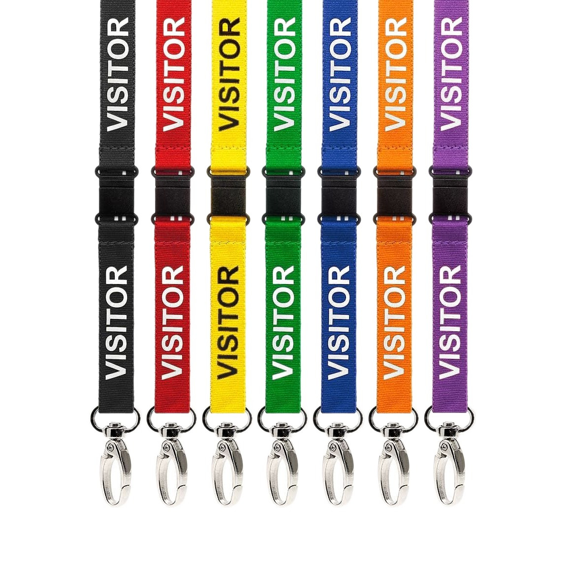 Visitor lanyard, metal clip