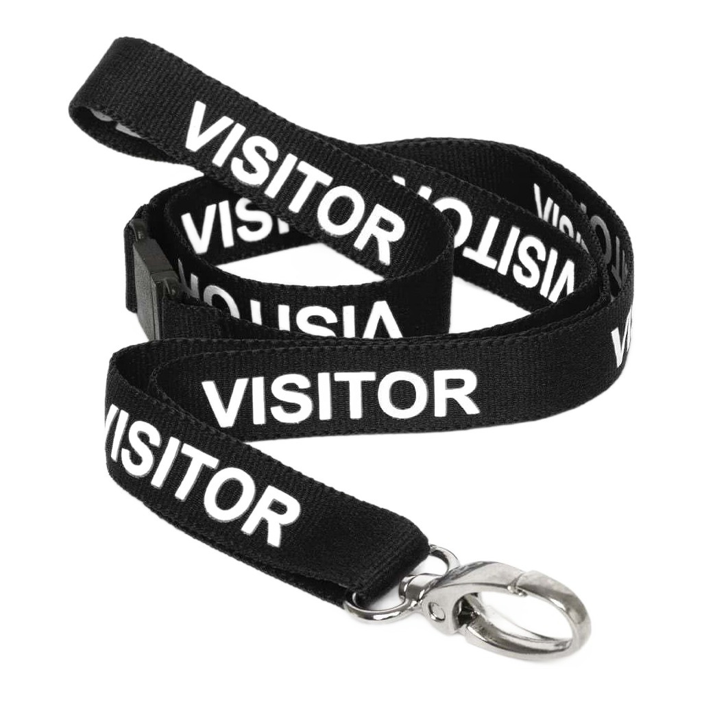 Visitor lanyard, metal clip, photo 2
